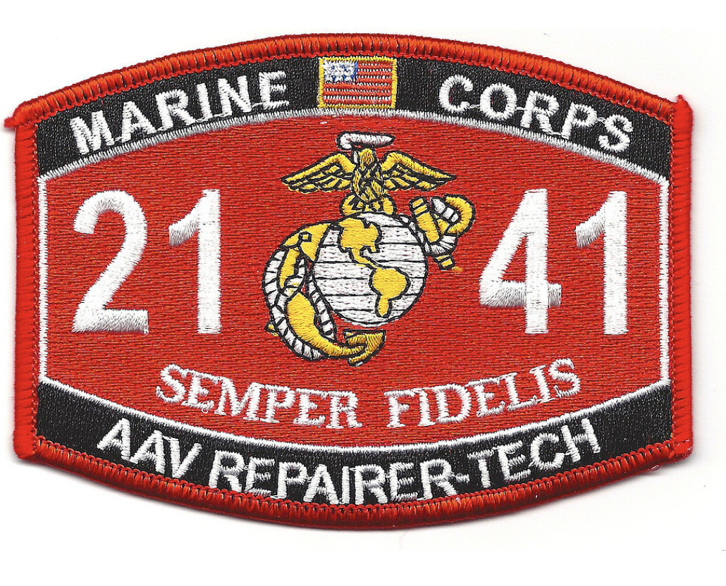 4.5" MARINE CORPS MOS 2141 AAV REPAIRER TECH EMBROIDERED PATCH