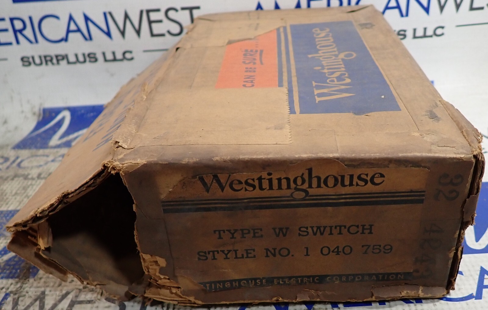 NEW - Westinghouse Type W Switch Style No. 1-040-759 S# 1040759-0 10A 125V