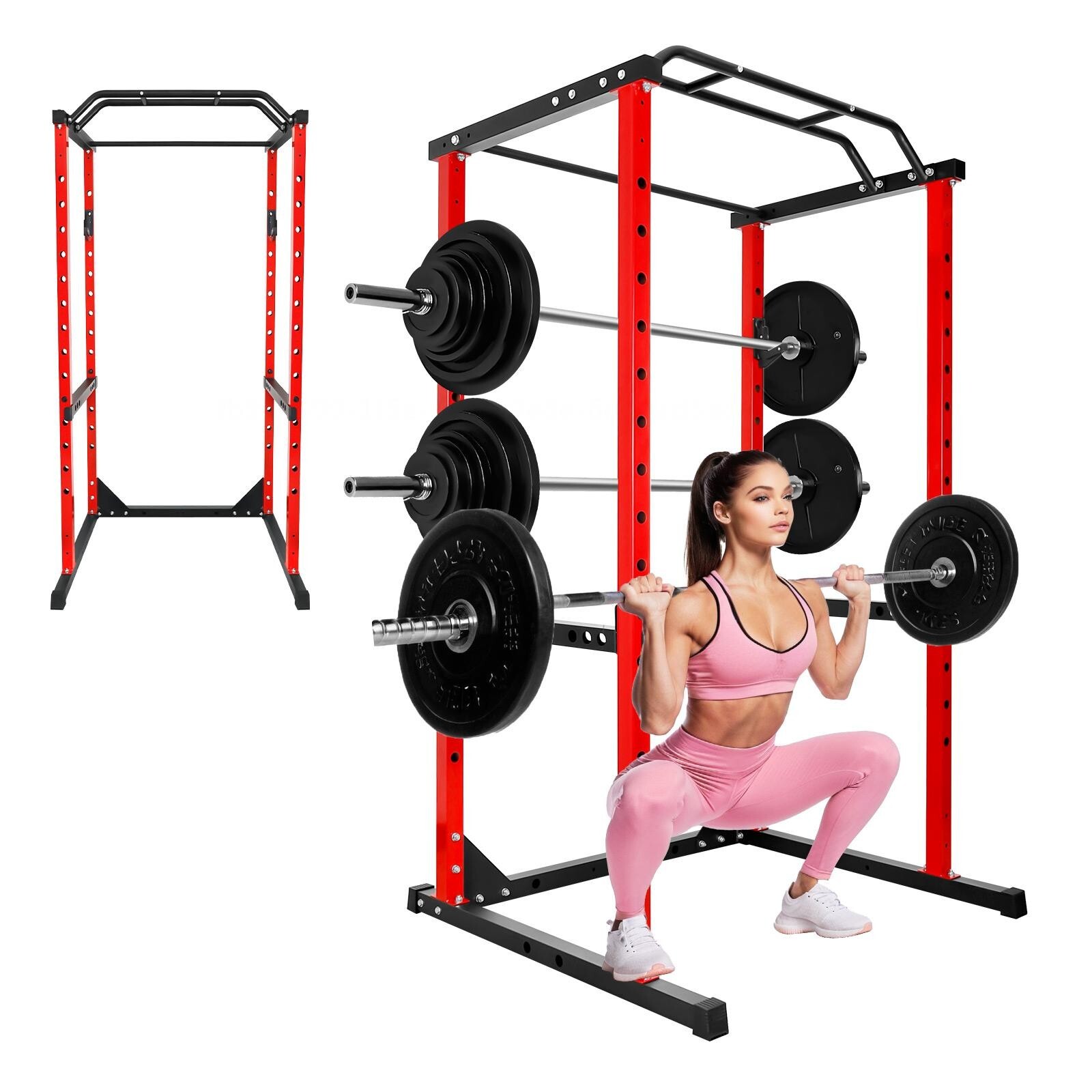 1200LB Power Cage Squat Rack Stand,  Heavy Duty Power Rack for Home&Gym Training