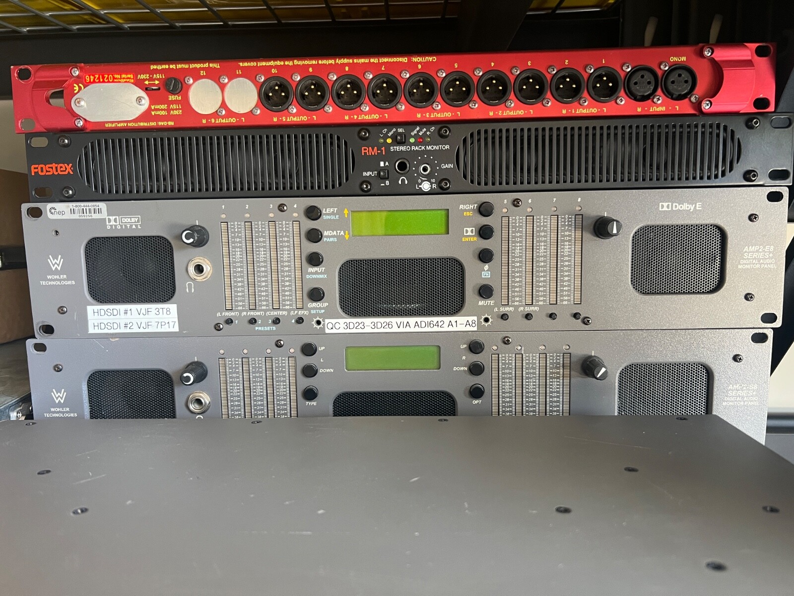 Wohler Technologies AMP2 L8 Series Digital Audio Monitor Rackmount AMP2-L8SDA