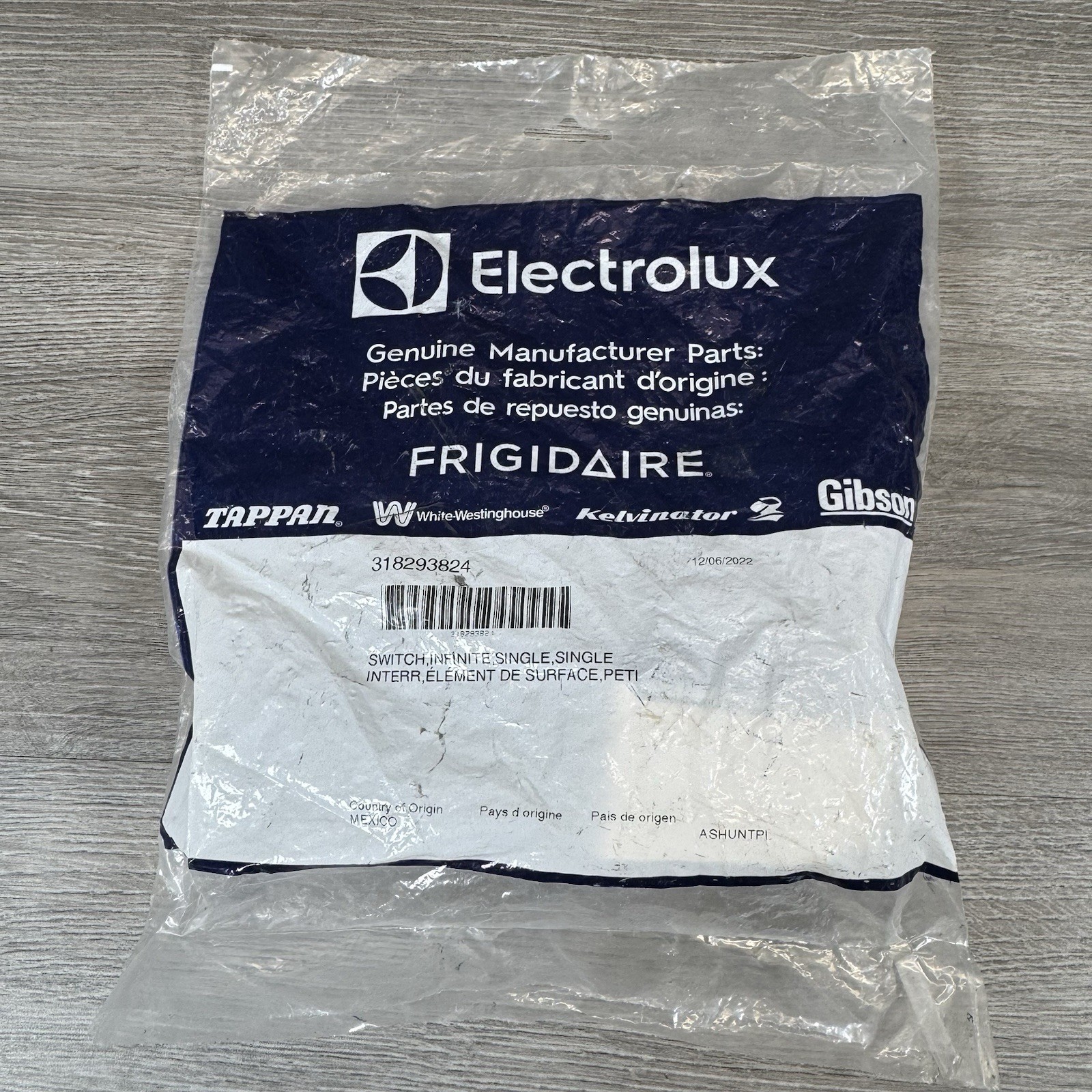 Frigidaire Range Surface Element Switch #318293824 BRAND NEW OEM