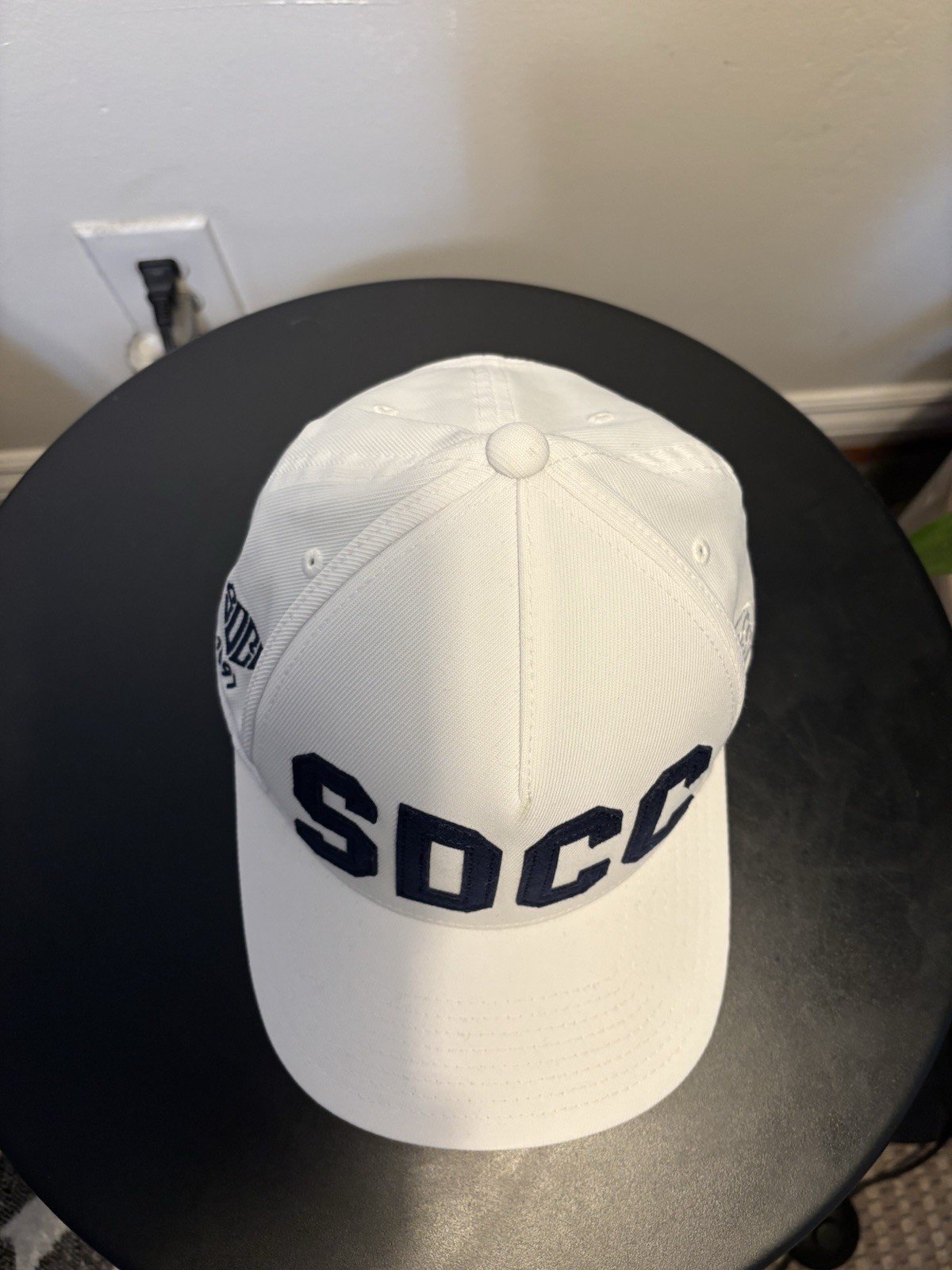 G/Fore Golf Hat Cap "SDCC" Snapback Adjustable White/Blue 110 Flex Fit Tech