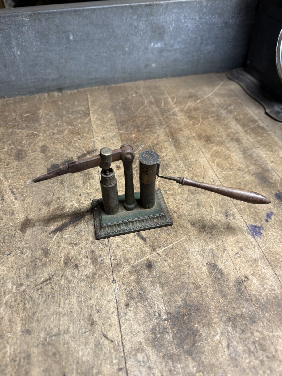 Antique Rare Capper Decapper Shotgun Shell Ammo Reloading Hand Press Tool USA