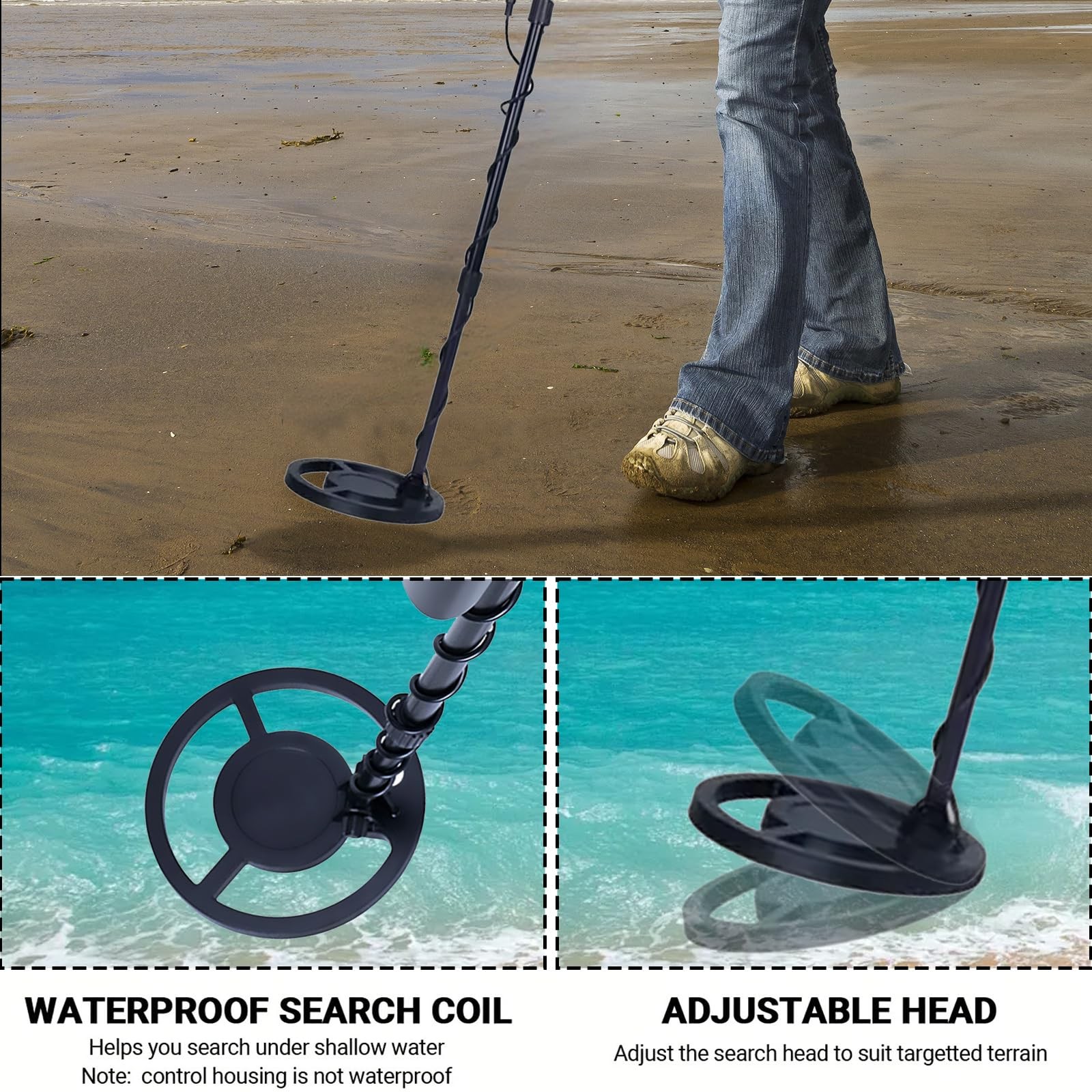 Cyphyja Metal Detector for Adults/Kids, Professional Entry Metal Gold Detecto...