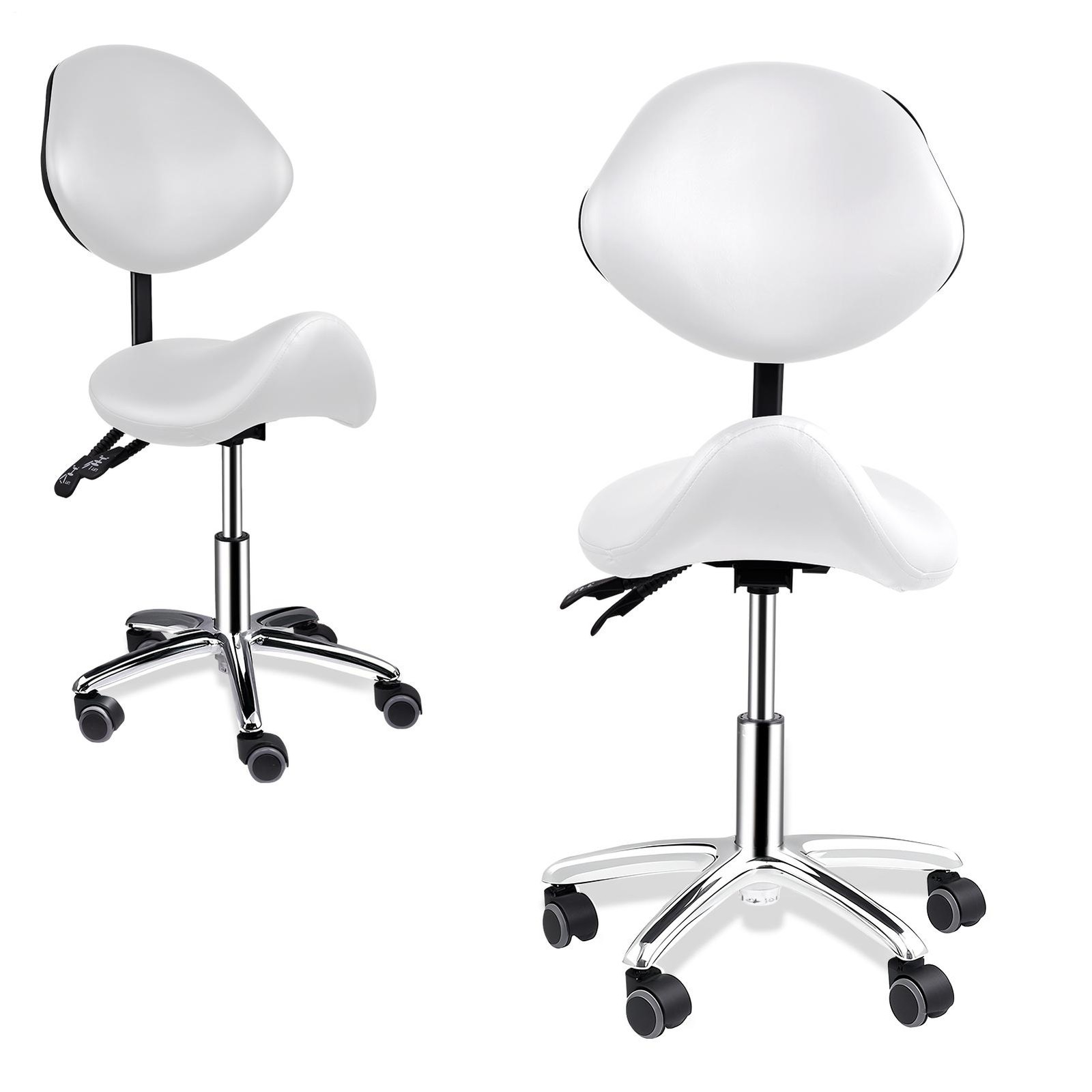 Adjustable Saddle Stool Chairs with Back Support Ergonomic