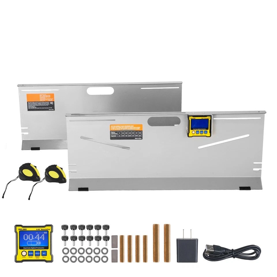 Wheel Alignment Tool Camber/Caster/Toe Gauge Toe Plates Measuring Tapes
