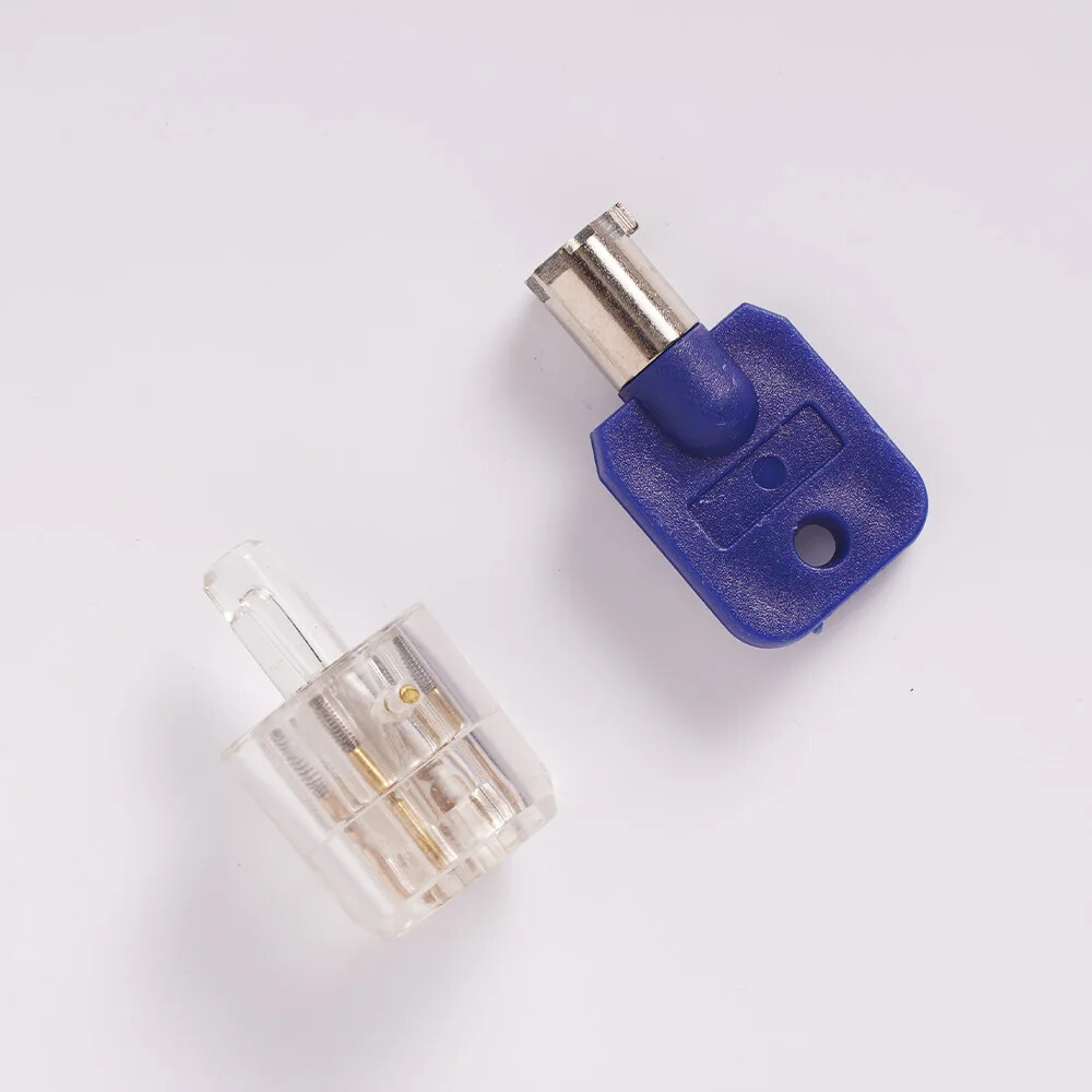 Locksmith 7 Pin Plum Lock Transparent View Padlock Training Skill Lock Blue