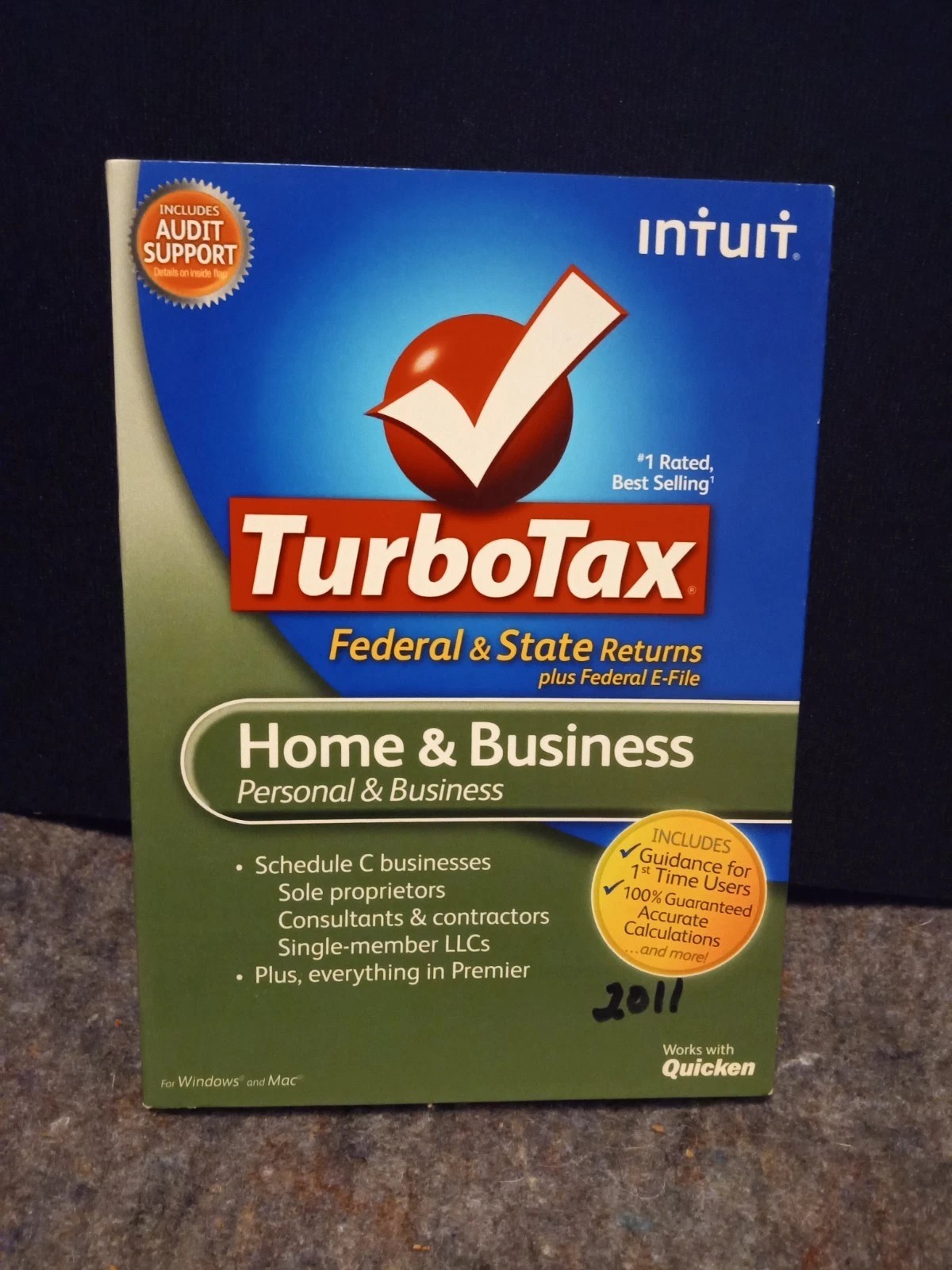 Intuit TURBO TAX 2011 HOME & BUSINESS FEDERAL & STATE RETURNS Turbotax + E-File