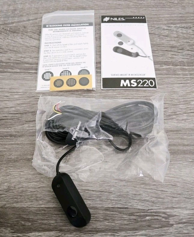 Niles MS220 Surface Mount IR Sensor Black. Free Shipping.