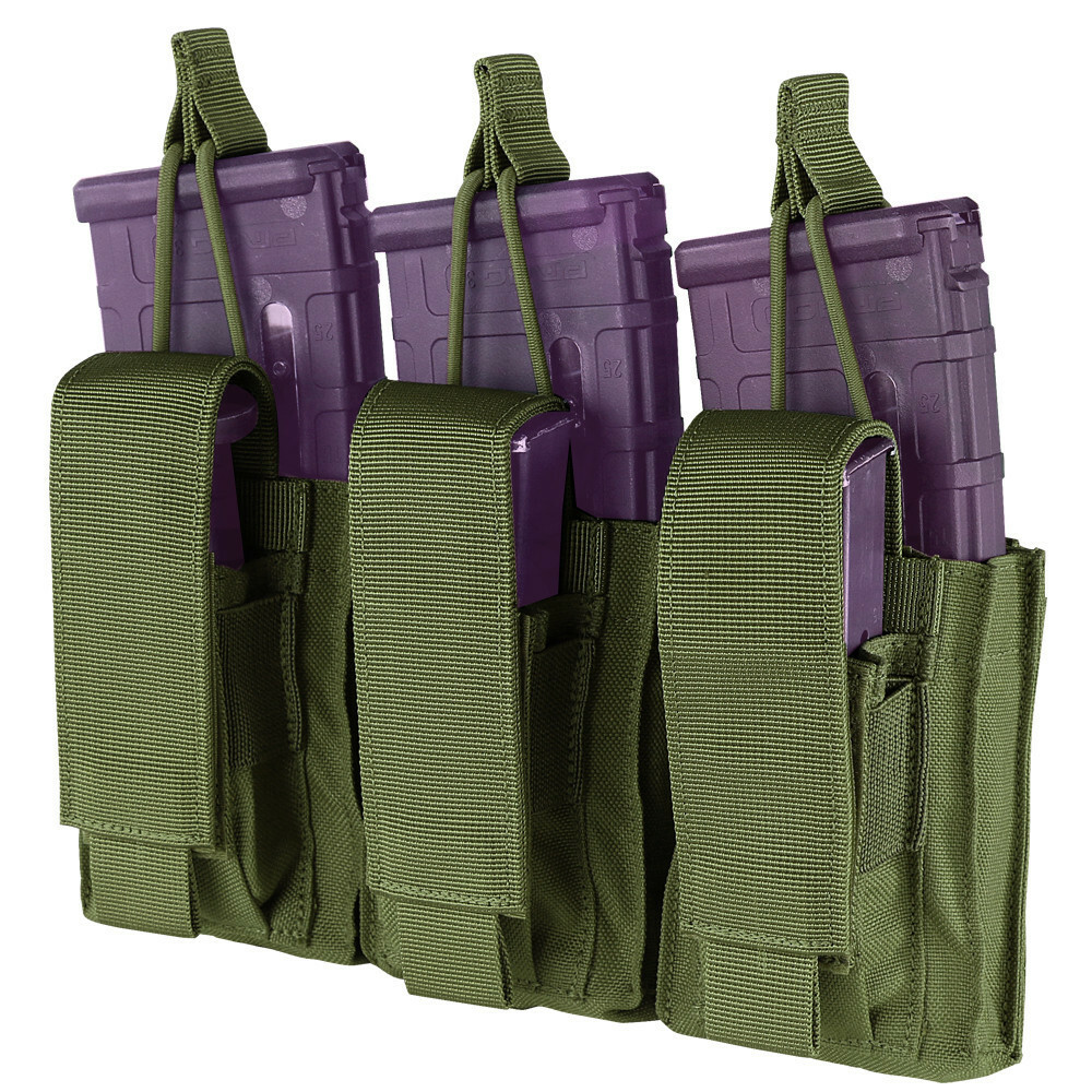 Outdoor GEN II Triple Kangaroo Mag Pouch Tactical, Molle Pouch - OD GREEN