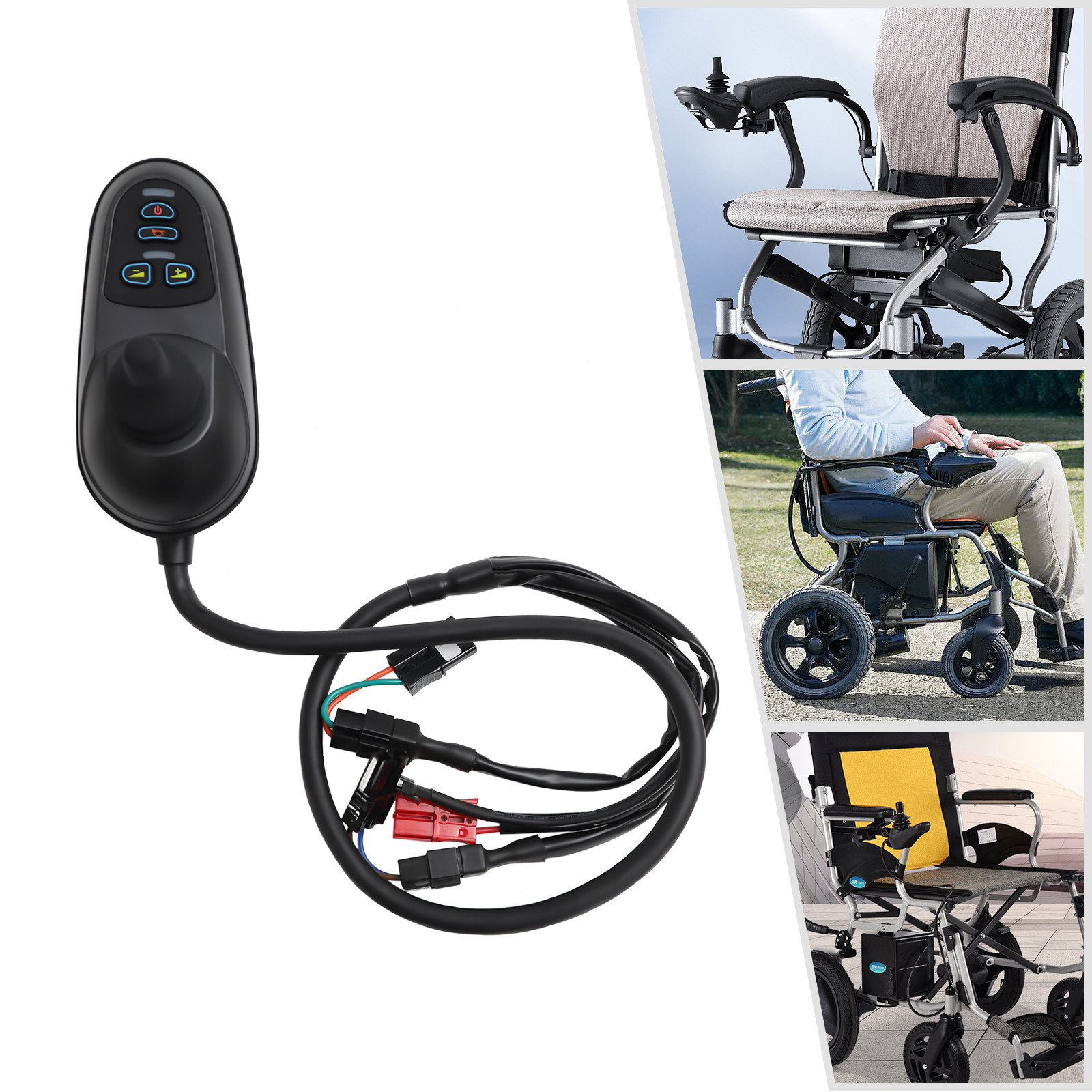 DC 24V Universal Electric Wheelchair Joystick Controller 4 Key 5 Gears IPX3