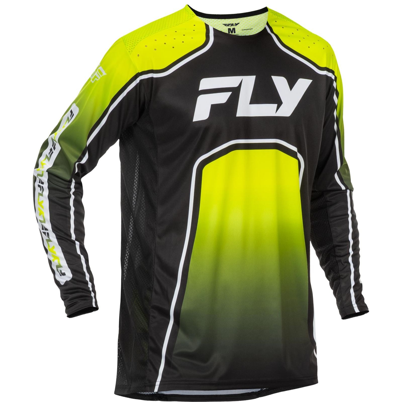 Youth Rayce Bicycle Jersey - Lime/Black/White - Youth Medium 379-053YM