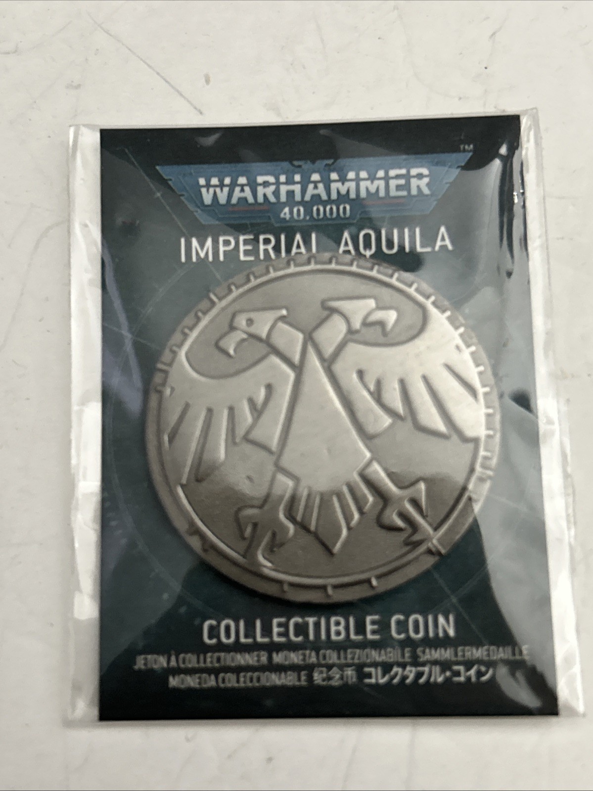 Warhammer 40K Imperial Aquila Eagle Limited Edition Collectible Coin NEW SEALED