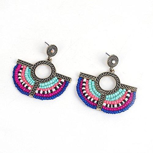 Sexy Sparkles Women's Beaded tassel earrings Long Fringe Lightweight Drop Earrin
