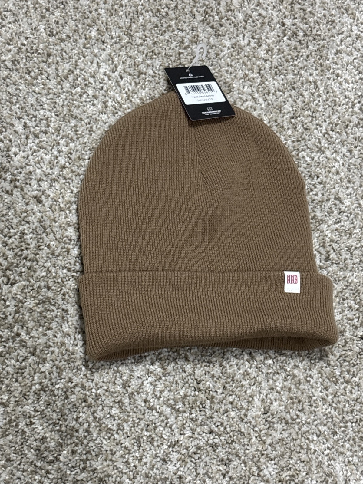 Topo Designs Wool Blend Beanie Brown  One Size New With Tag
