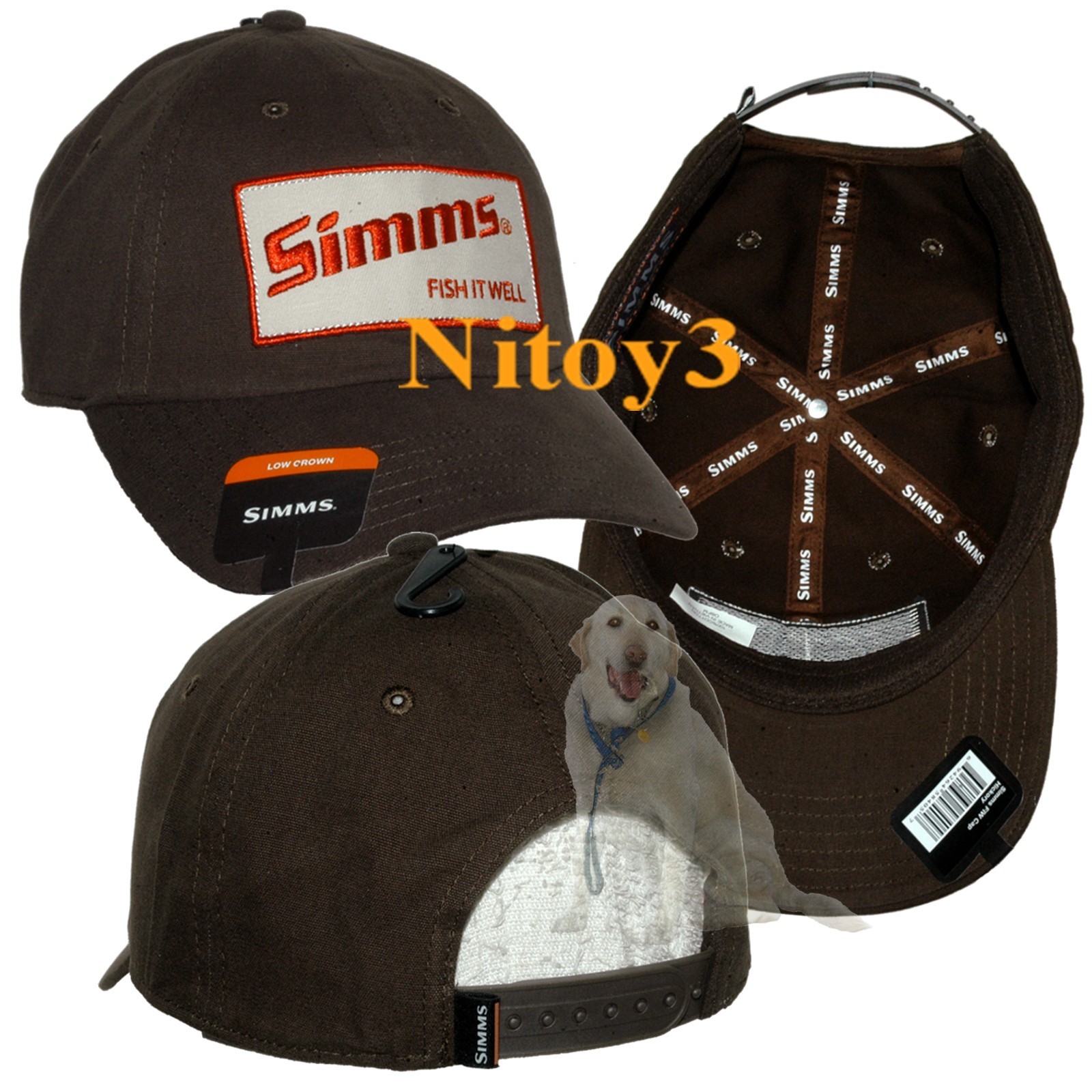 Simms Fish It Well Canvas Baseball Cap/Hat Men Size Adjustable Hickory