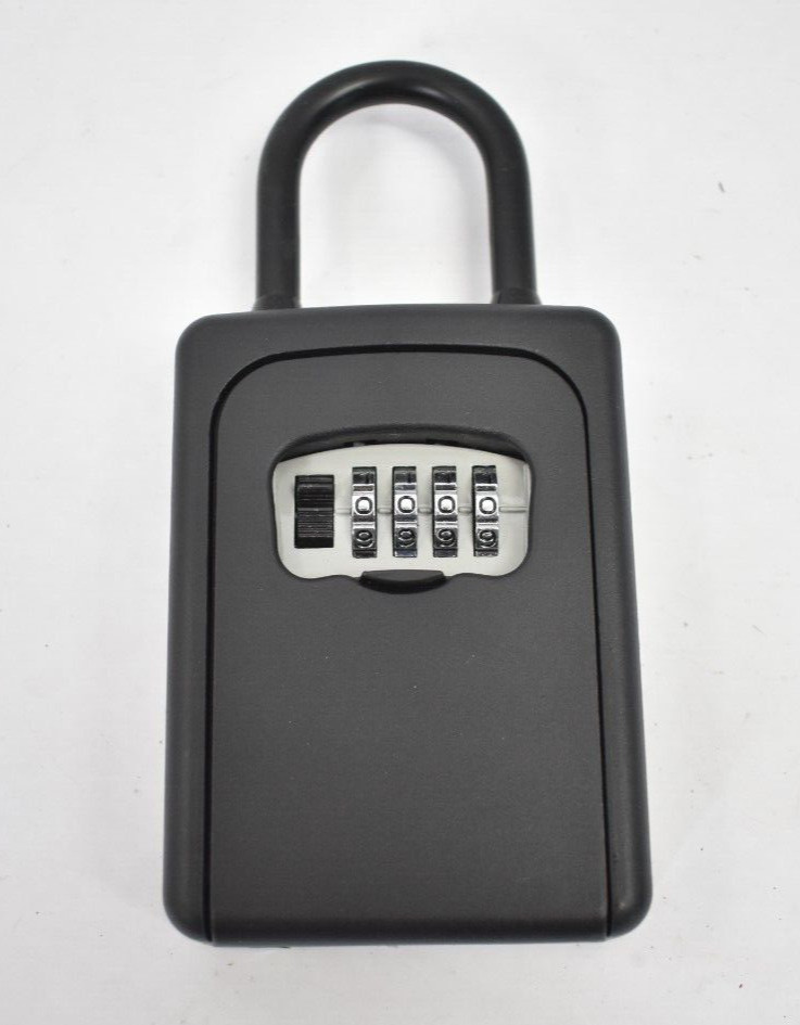 Key Lock Box 4 Digit Combination Portable Safe Storage Enclosure Security