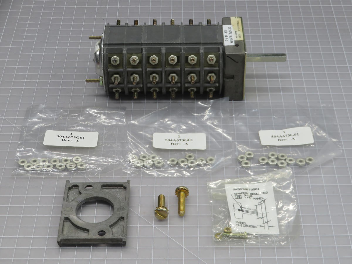 ELECTROSWITCH 505A626G01-1 WH TYPE W2 TRANSFER SWITCH T205301