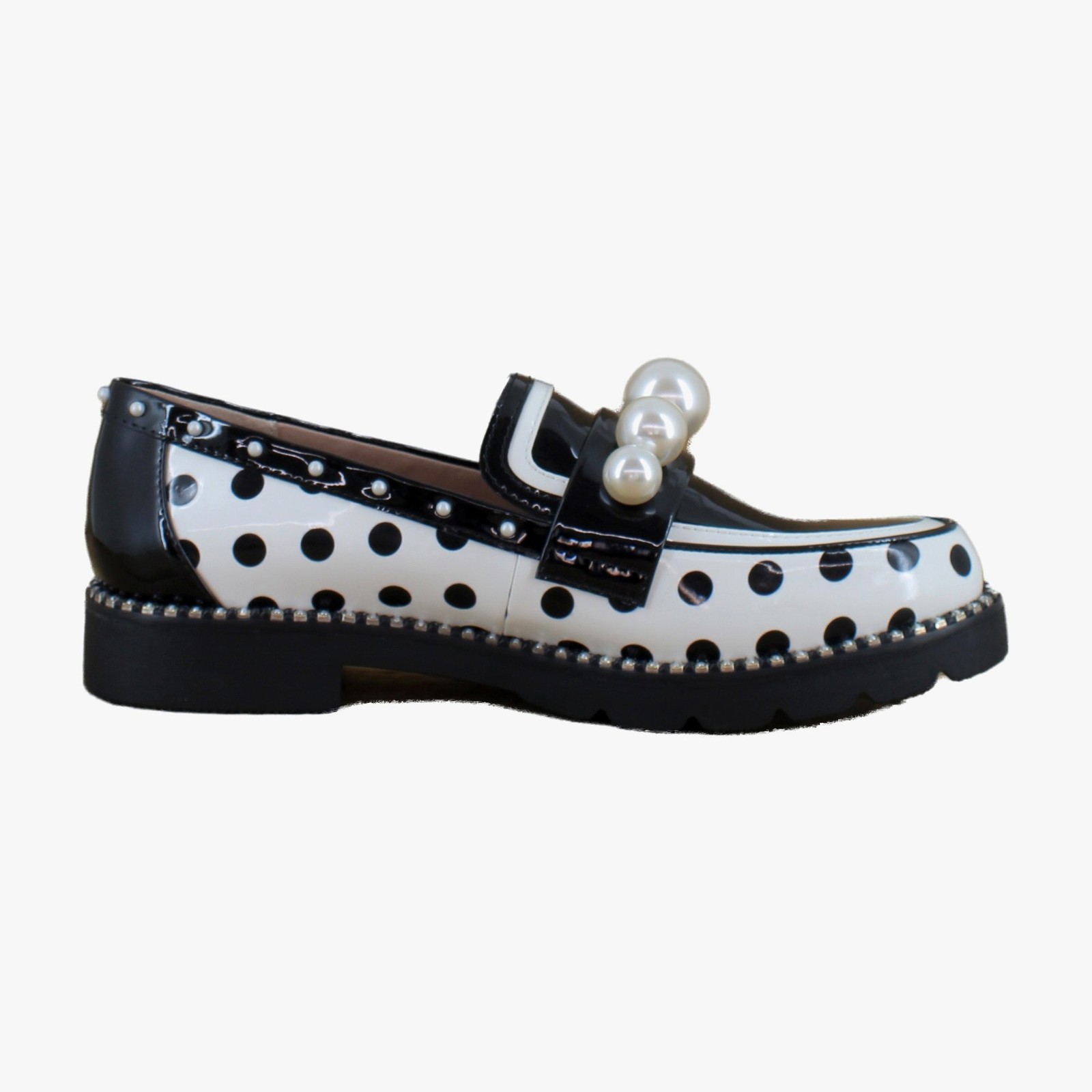 Betsey Johnson Harloe Womens Loafers & Slip-Ons Black/White/Multi