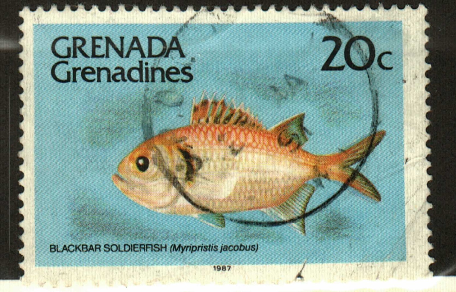 Grenada Grenadines #401a used Blackbar Soldierfish