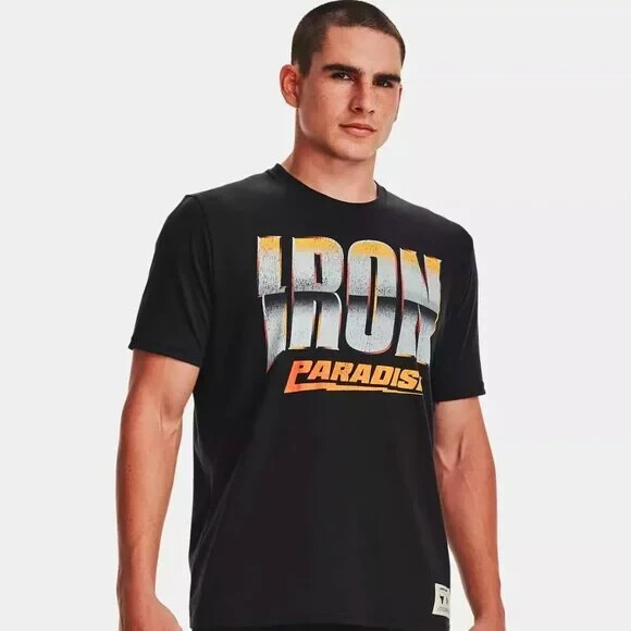 Under Armour Men's Project Rock Iron Paradise T-Shirt 1363557-001 Black 3XL NWT