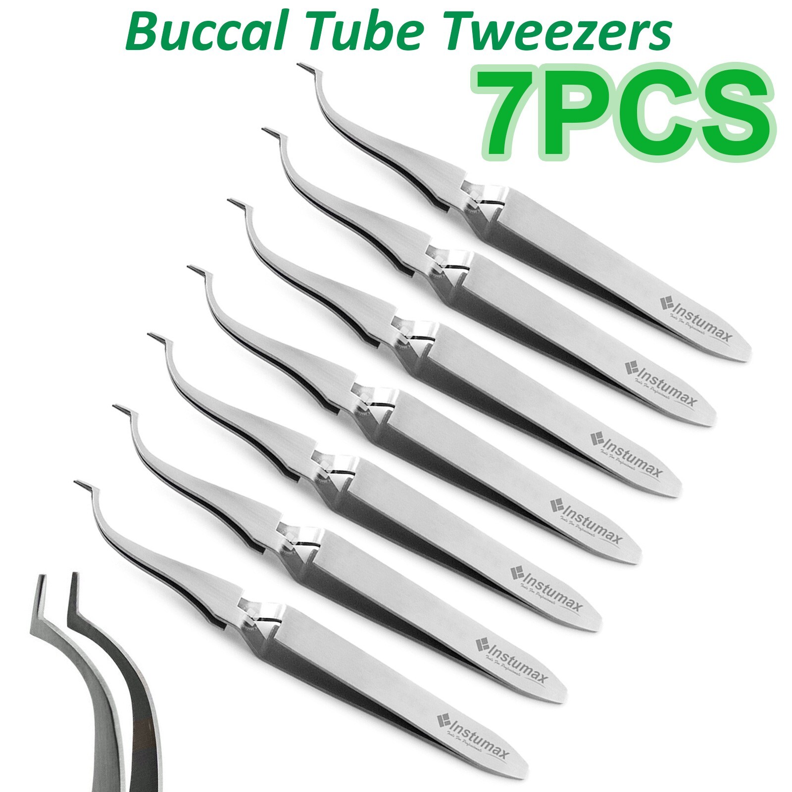 Orthodontic Lingual Bracket & Buccal Tube Holder Tweezers Ortho Dental Pinzas