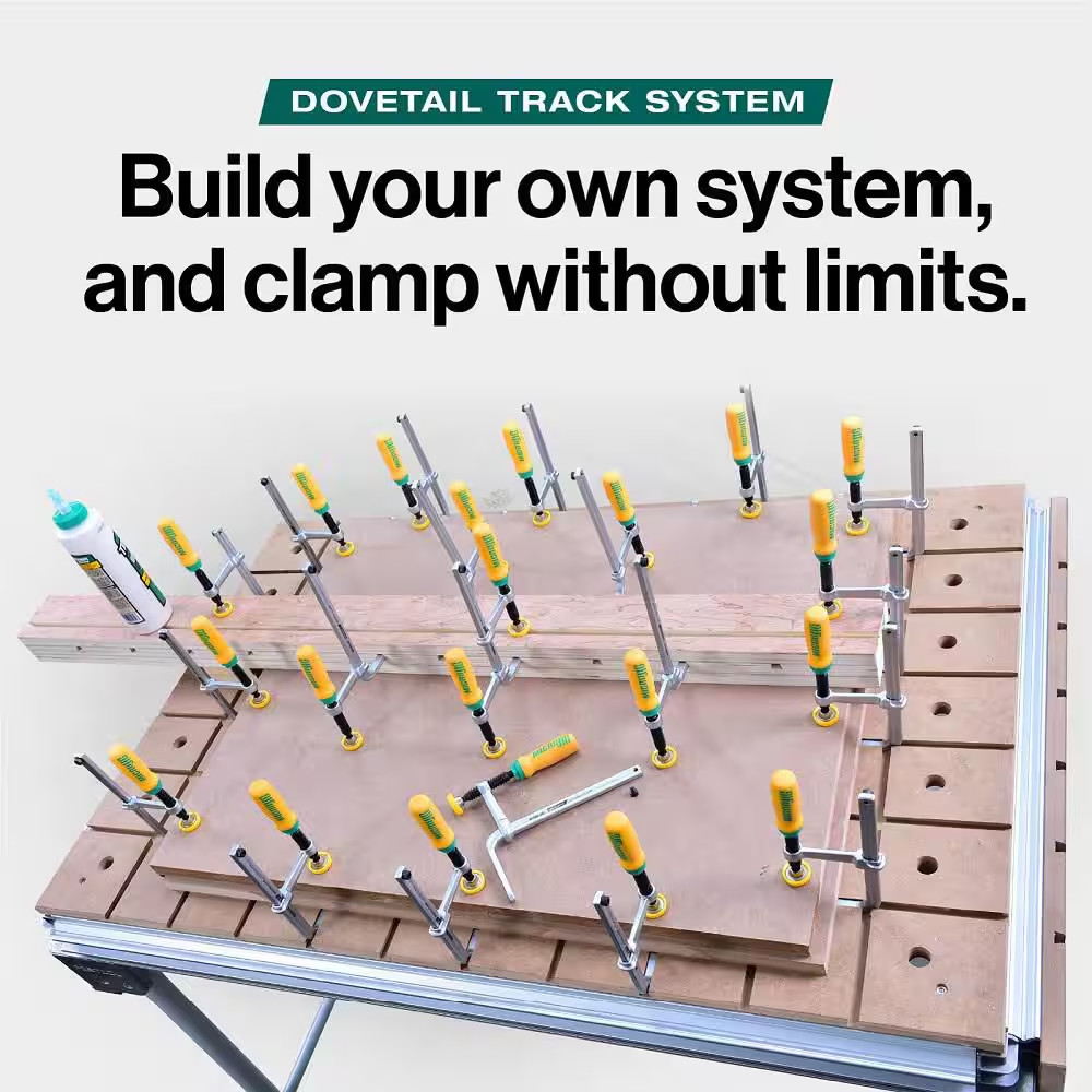 Microjig MatchFit Dovetail Clamps 2 Pack Woodworking Track Free Hold Down Jig