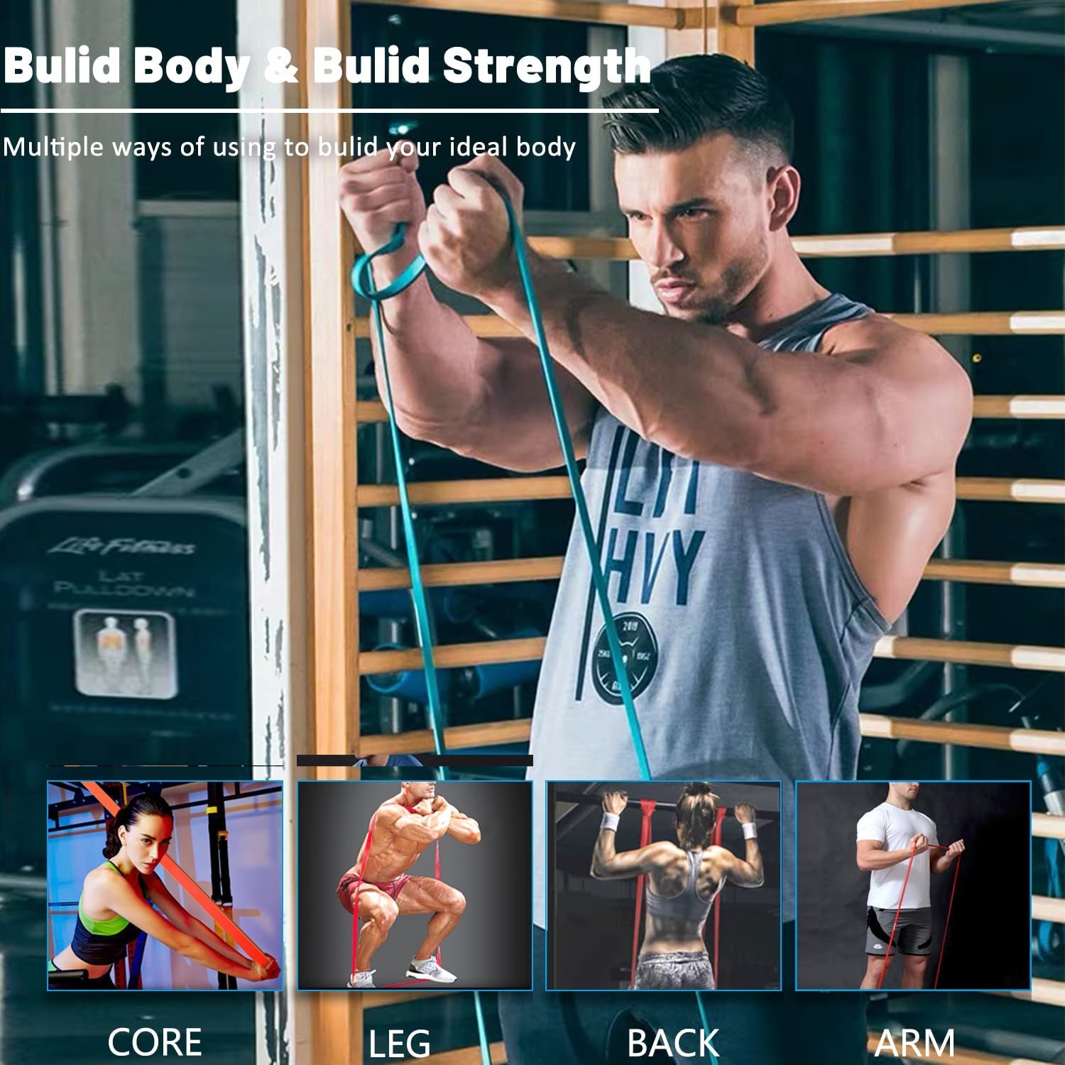 Resistance Bands, Pull Up Assist Bands - Workout Bands, Eexercise Bands for W...