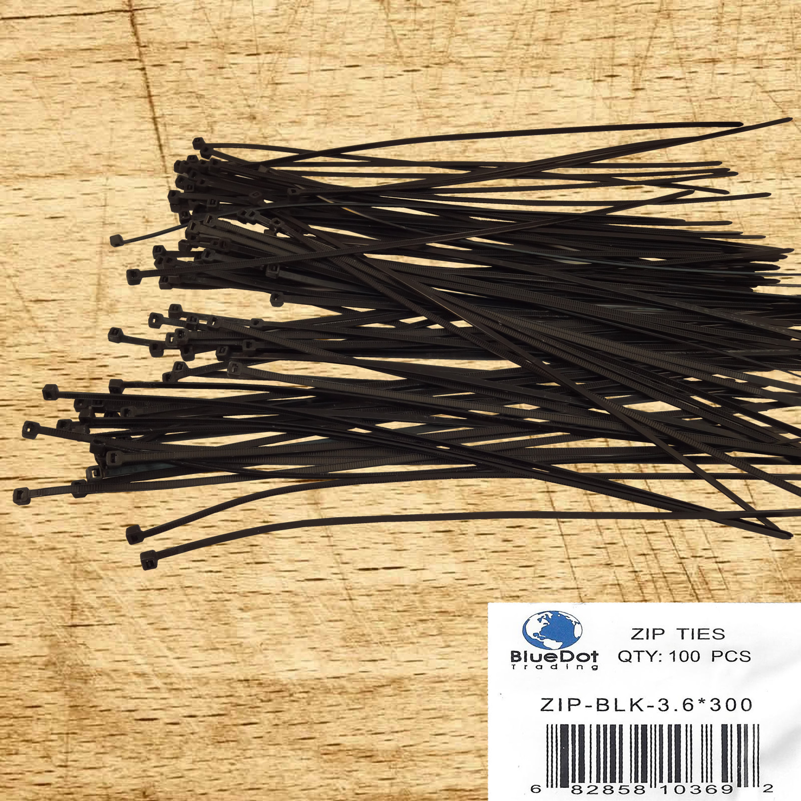 100 PCS Pack BLACK 12" inch Network Nylon Cable Cord Wire Tie Strap 40 Lbs Zip
