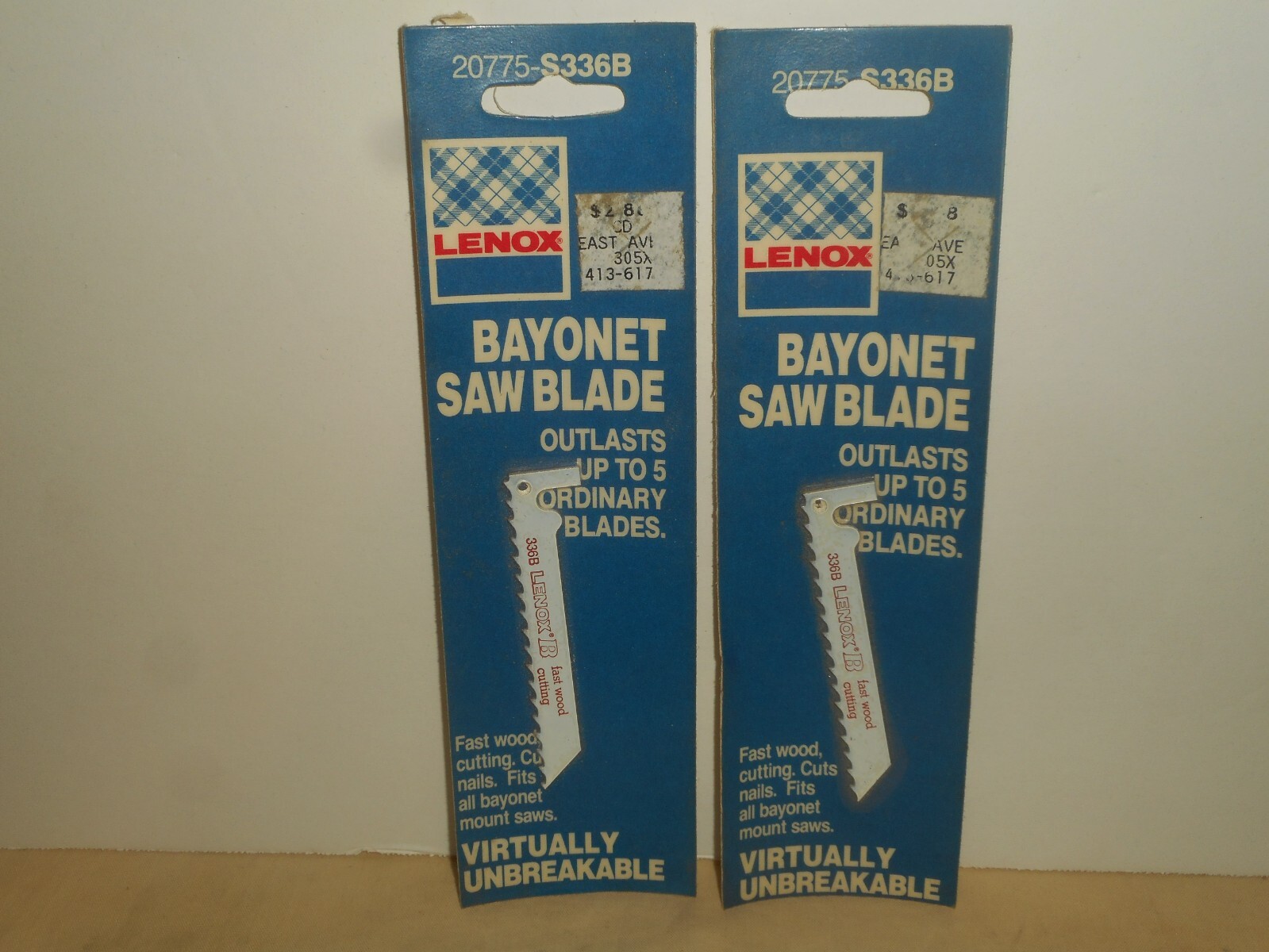 2 LENOX Bayonet Saw Blades 3" Roughing Wood Cutting Jigsaw Blades 20775-S336B