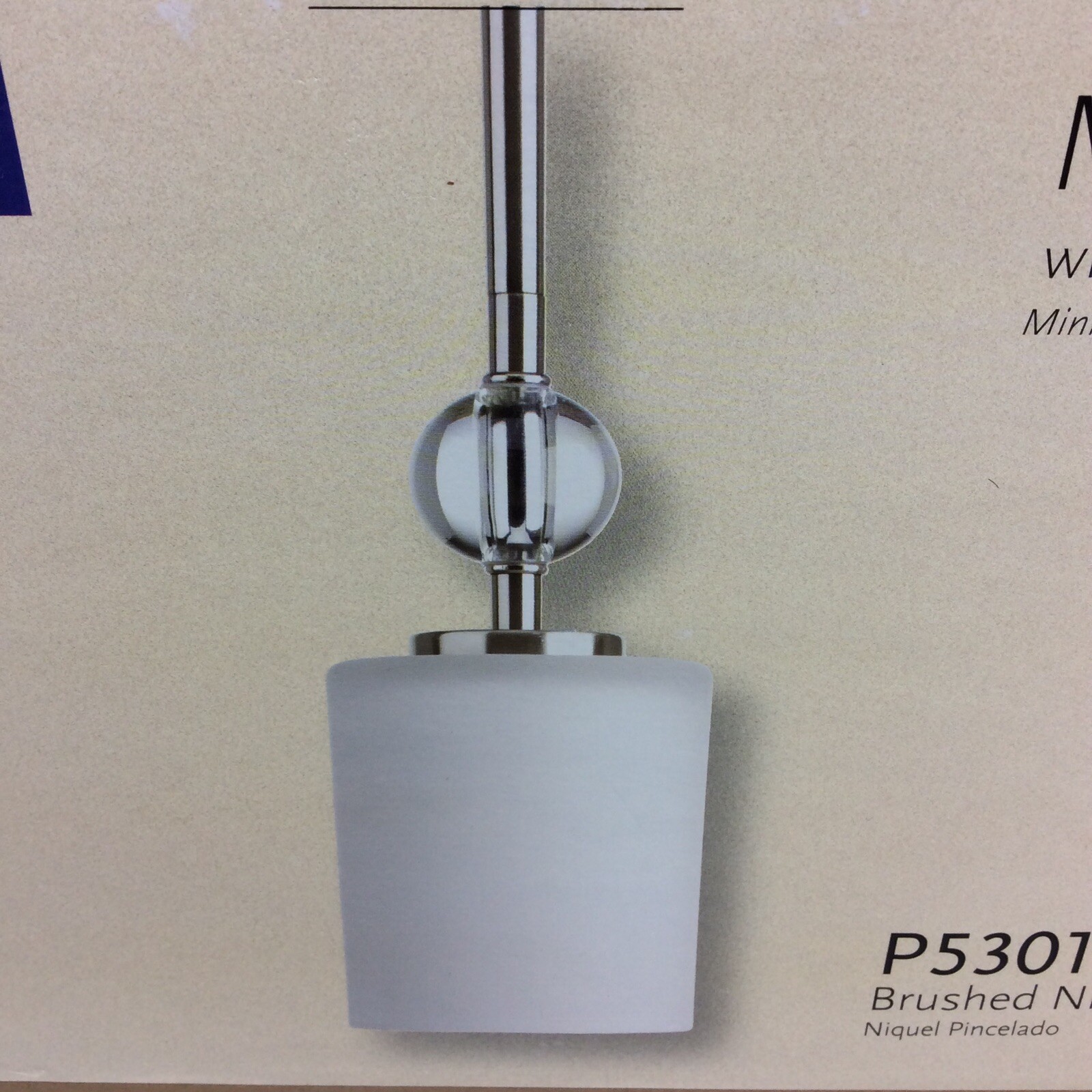 Progress Lighting Compass Collection Mini-Pendant Hanging Lamp White Glass Shade