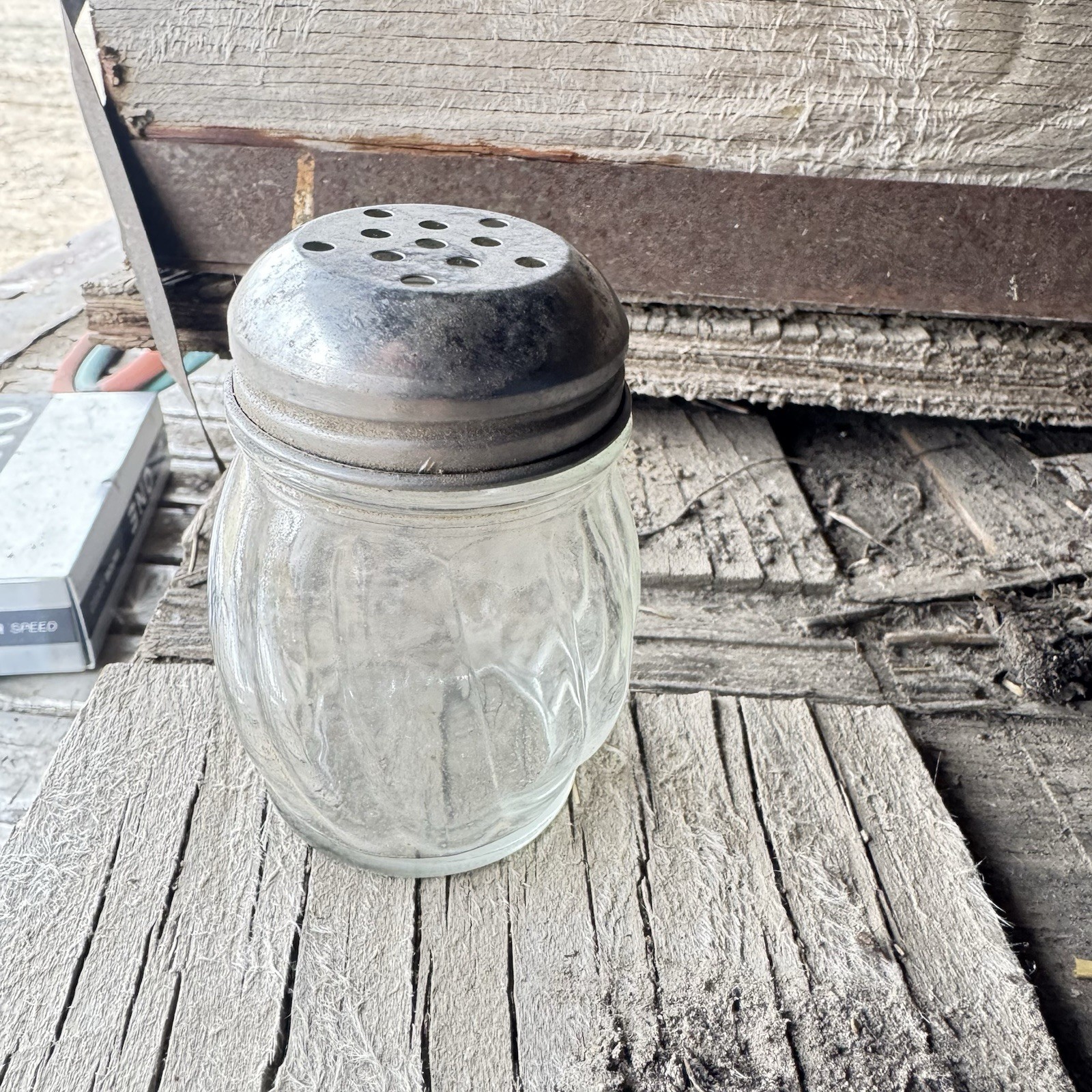 Gemco 5078568 Clear/Silver Glass & Stainless Steel Lid Parmesan Cheese Shaker