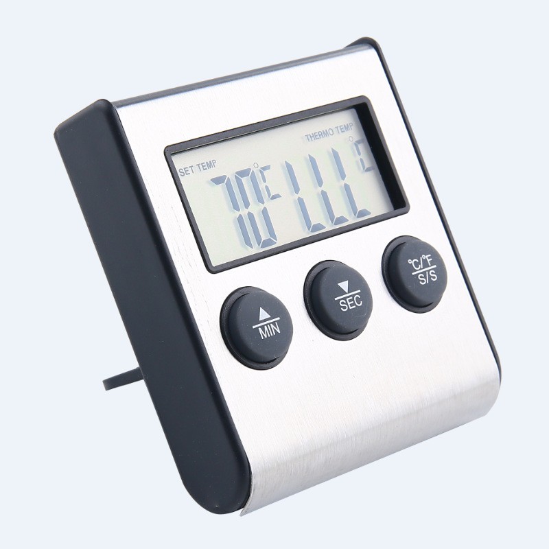 Digital Food & Meat Thermometer Remote Probe Temp Meter with Timer for Grilling