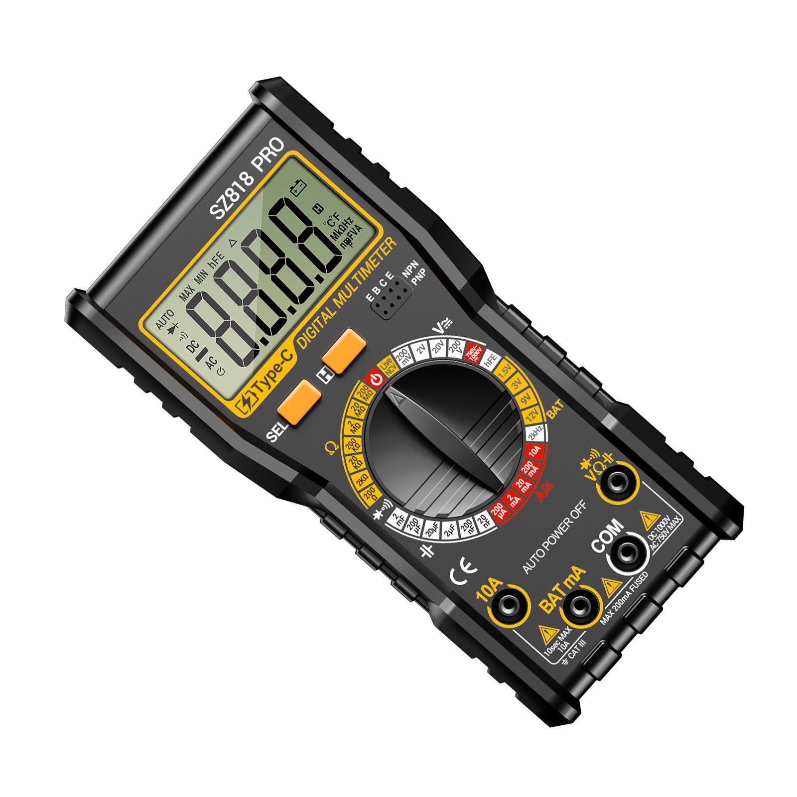 Digital Multimeter for DIY Home Repair NCV Live Wire Detection Rechargeable