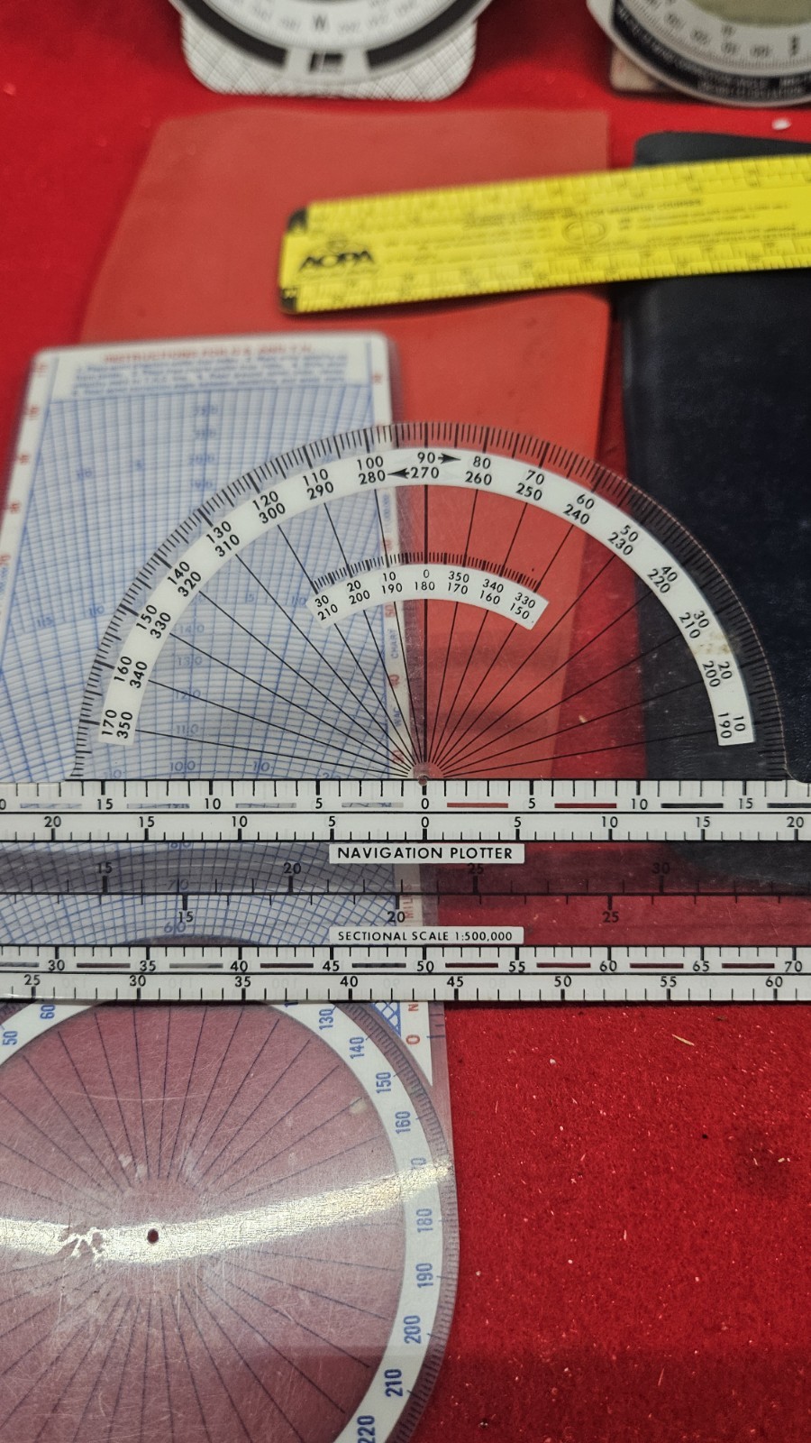 2 1982 cpc Flight Computer Piper Cessna Protractor Navigation Pilot Aviation Lot