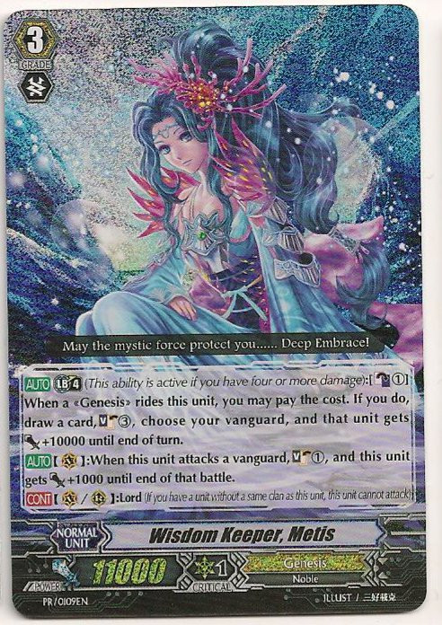 3x Wisdom Keeper, Metis PR/0109EN Cardfight Vanguard English Promo Mint