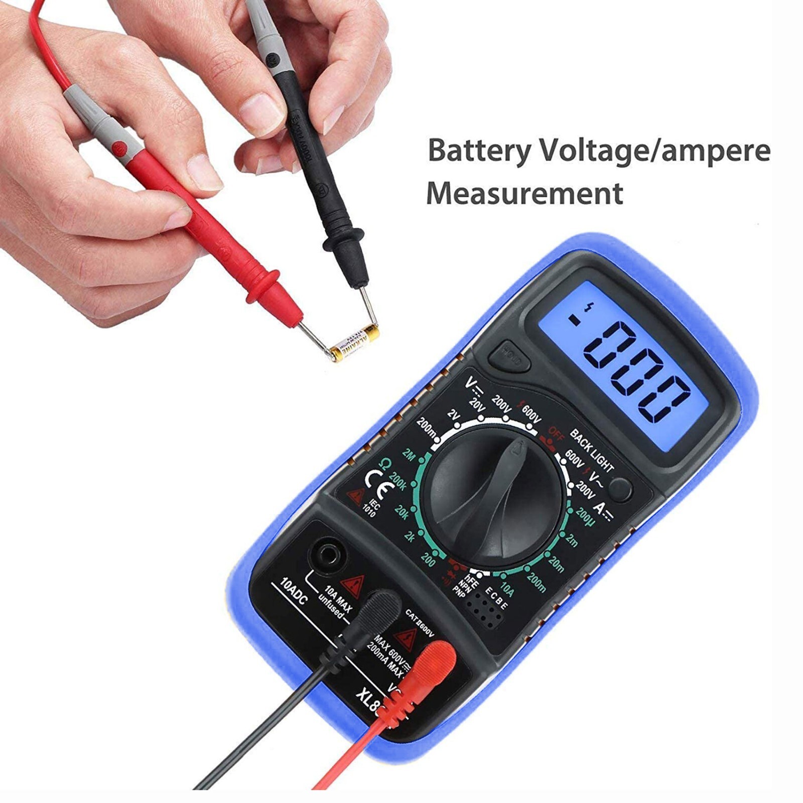 Digital Multimeter AC DC Voltmeter Ammeter Ohmmeter Volt Tester Meter XL830L USA