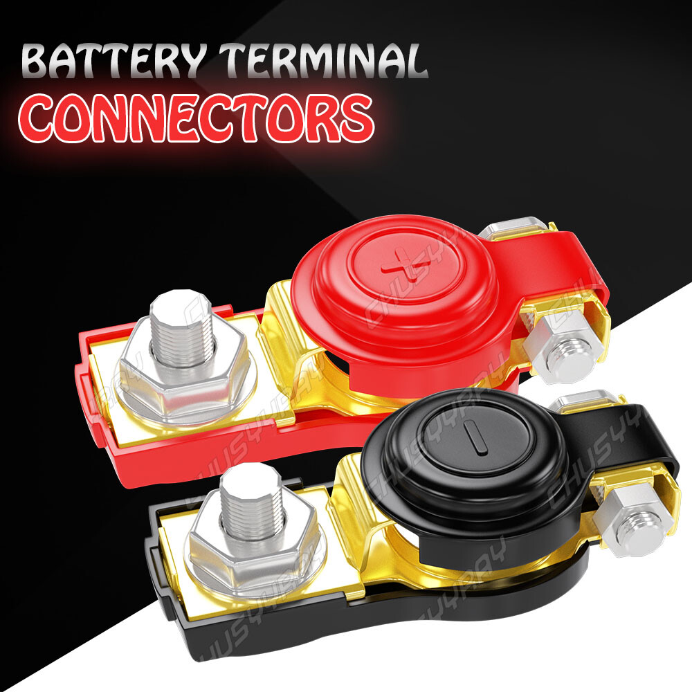 2*Auto Car Battery Terminal Clamp Clip Connector Adjustable Positive+Nagative