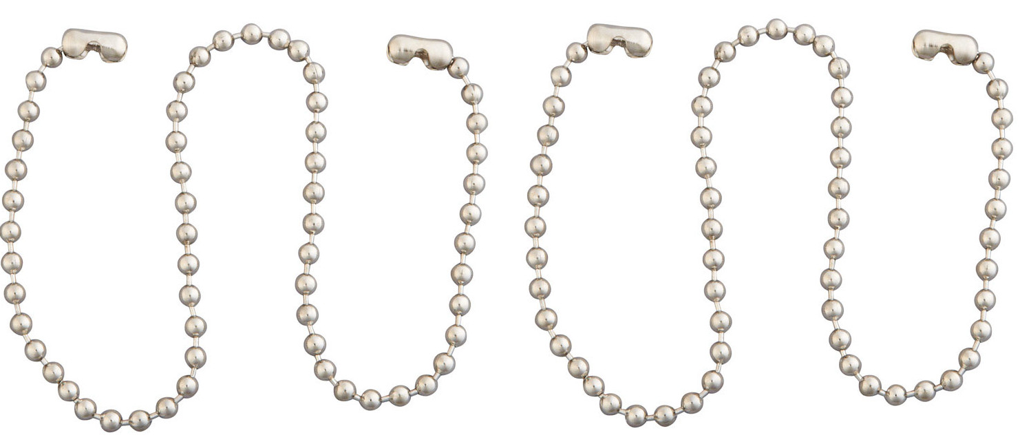 2 pack 3/16 in. Diameter 15 inch long. Beaded Chain for Rubber Sink Stoppers