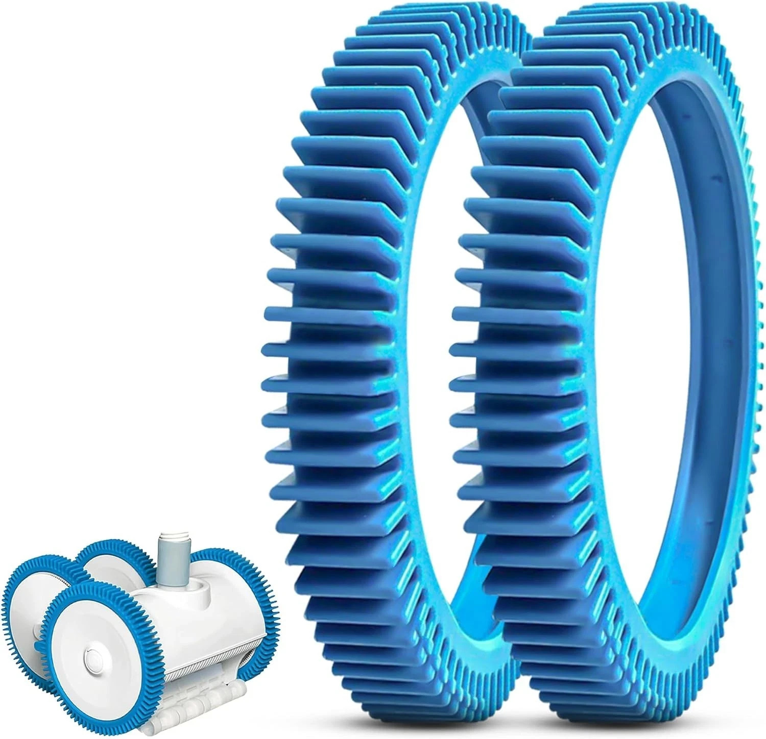 2-Pack Back Tires Replacement for Pool Cleaner – Compatible with Hayward Poolver