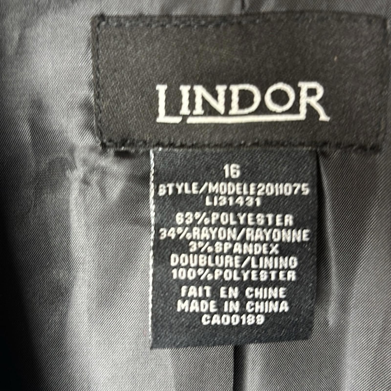 LINDOR Houndstooth Black & White Blazer - Size 16
