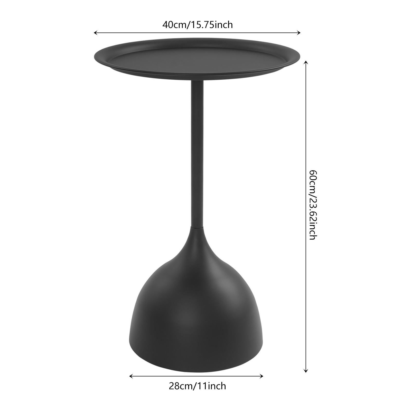 Modern Side Table, Floorstanding Round Side Table, Round Bedside Table