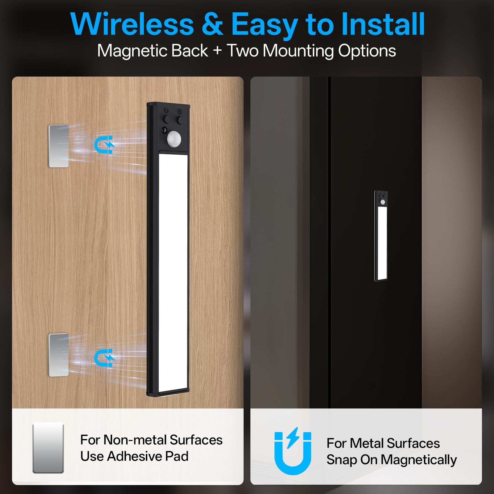 Under Cabinet Lighting Wireless,Motion Sensor Light Indoor Rechargeable,3Colo...