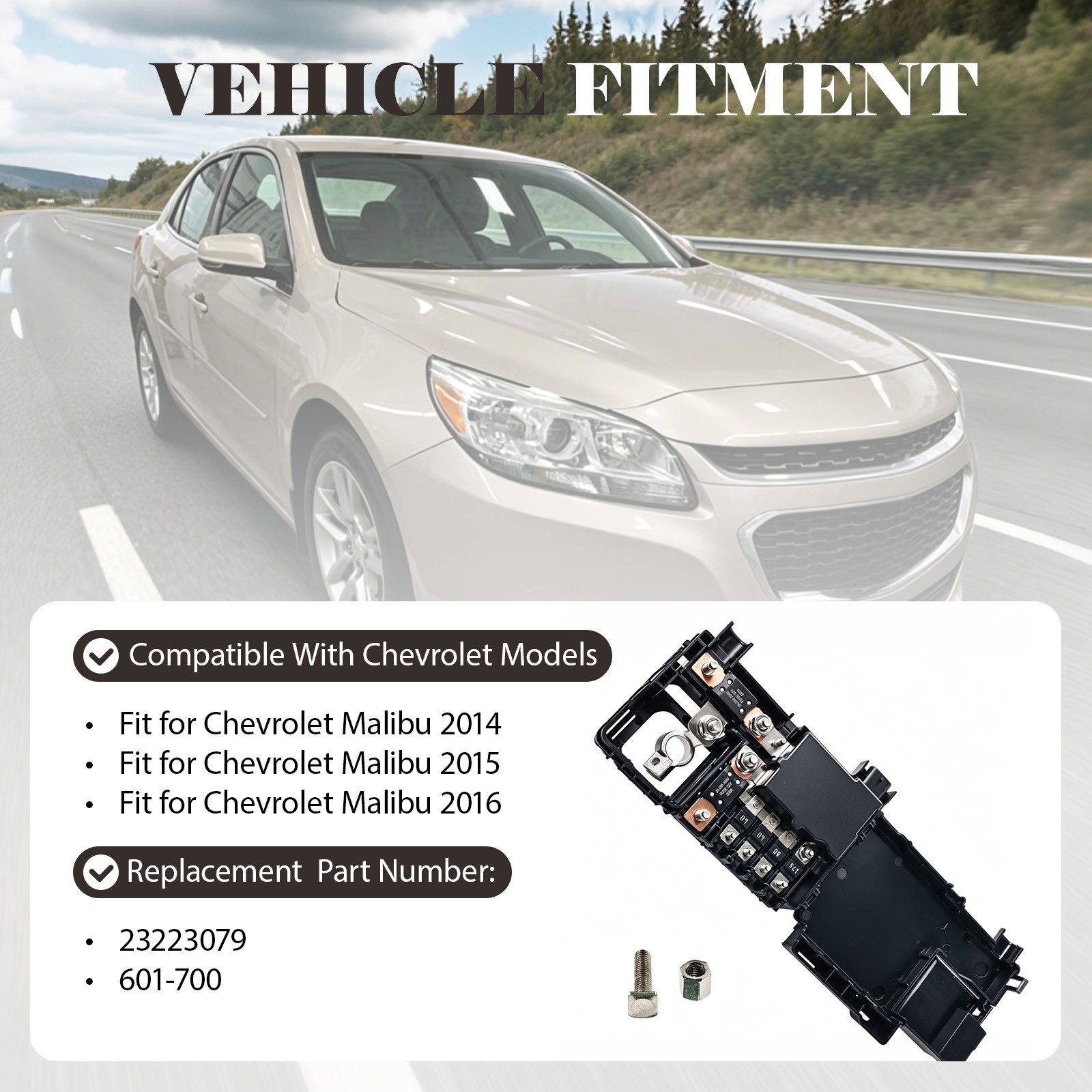 Fuse Box Junction Relay Module Fit For Chevrolet Malibu 2014-2016 23190409