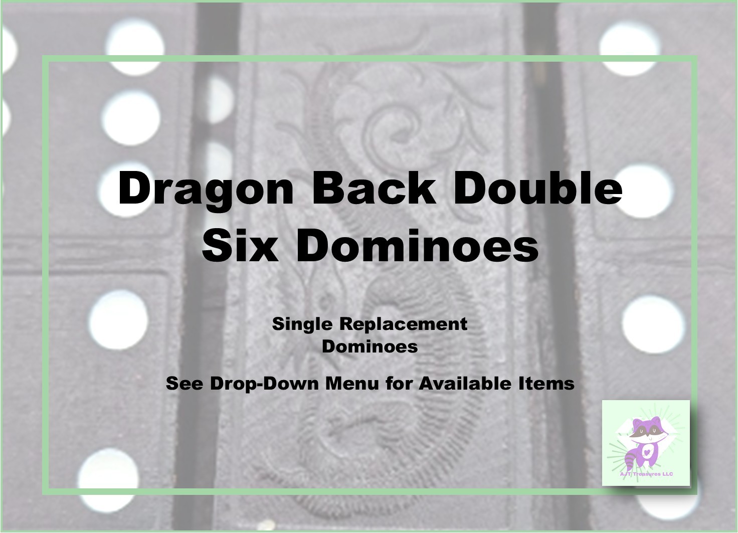 Replacement Dragon Back Dominoes-Various Games-Pick!