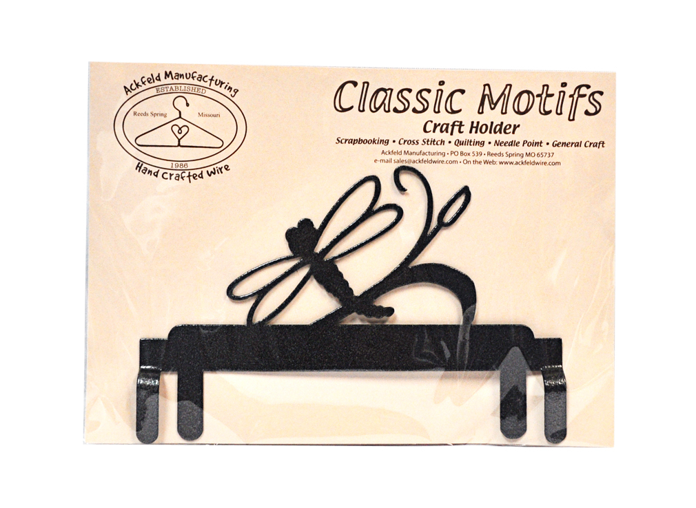 Classic Motifs Dragonfly 6 Inch Charcoal Header