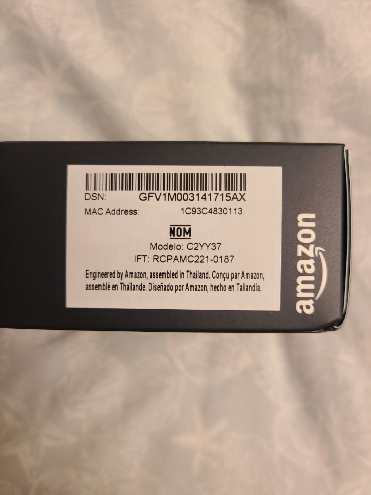 Amazon Smart Plug Works With Alexa - Model: C2YY37