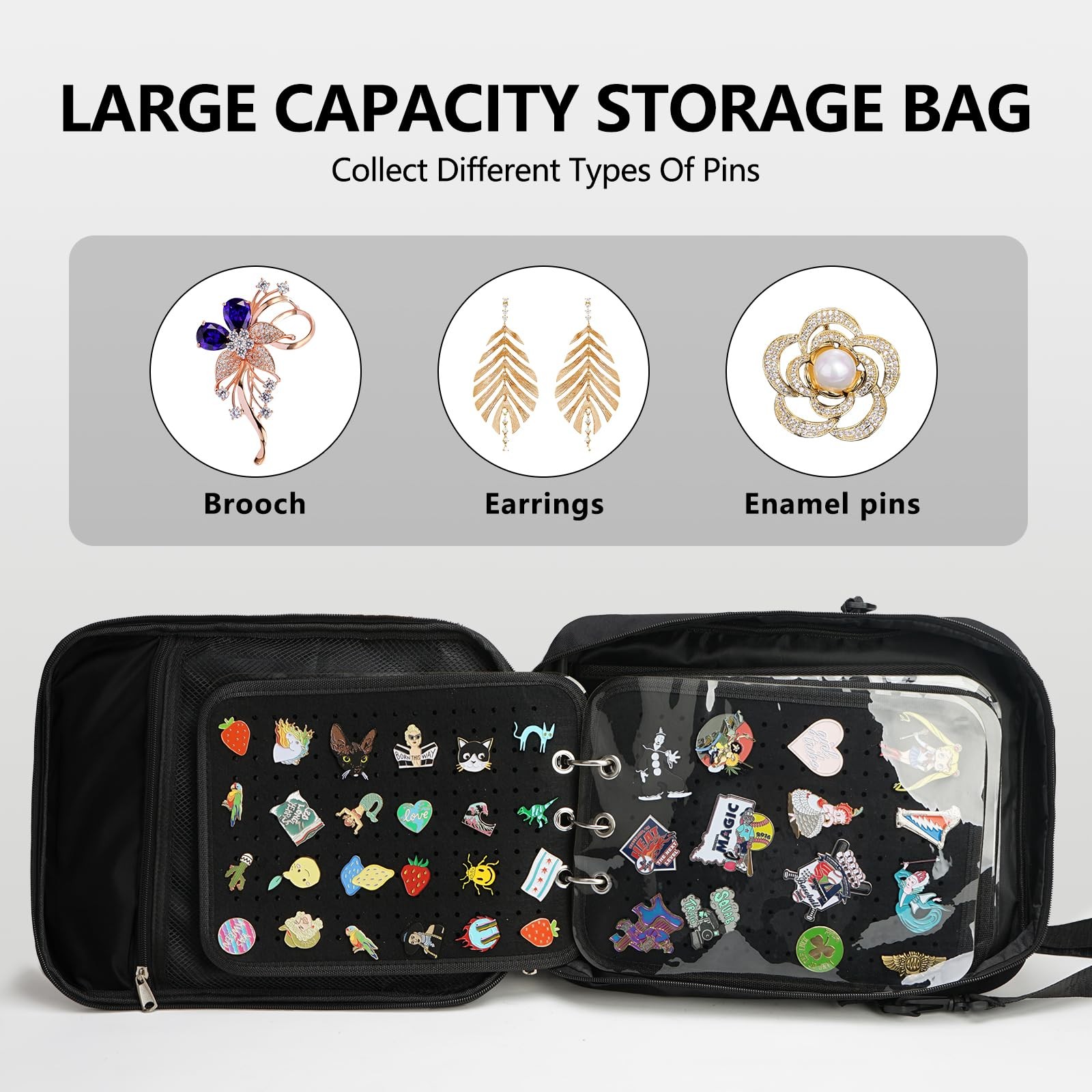 Anycosy Enamel Pin Bag Pins Storage Organizer 6 Page Collectible Pin Board P