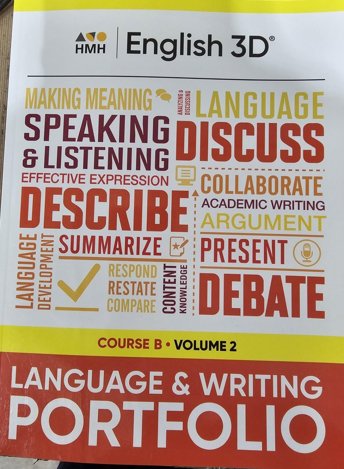 Course B Volume 2 Language & Writing Portfolio (English 3D) [Paperback] Hough...