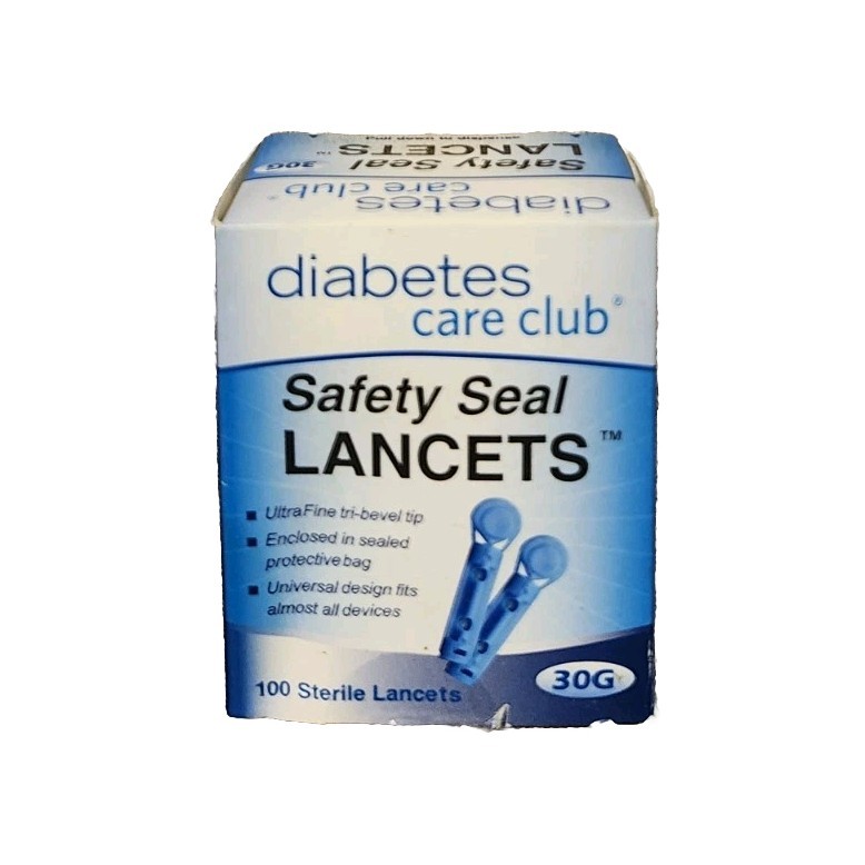 Diabetes Care Club Safety Seal Lancets/ 30g/100